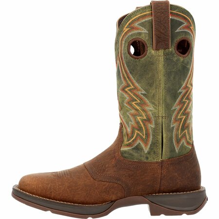 Durango Rebel by Dark Chestnut and Hunter Green Western Boot, DARK CHESTNUT/HUNTER GREEN, M, Size 11 DDB0390